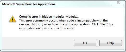 Compile Error In Hidden Module Link Microsoft Word Mac